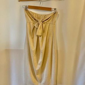 Twelfth St. Cynthia Vincent gold cocktail dress